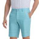 M MAELREG Golf Shorts Men Print Quick Dry 9" Stretch Lightweight Water-Resistant Flex Flat Front Fashion Mens Shorts Casual (Lake Blue Heather Dot)