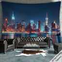FENDROM City Night Punk Cityspace Tapestry Night Street Architecture Wall Decor City Skyline Wall Hanging Decorations Tapestry for Home Living Room Gaming Room Dorm