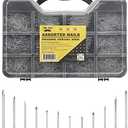 Mr. Pen- Nail Assortment Kit, 1500 Pcs, Assorted 12 Sizes Brad Head and Flat Head Nails, Small Nails for Hanging Pictures Bulk