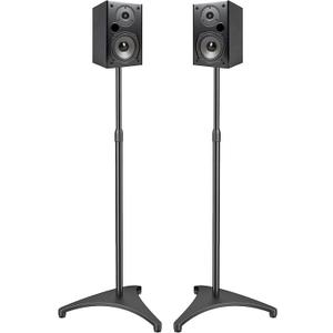 PERLESMITH Speaker Stand Adjustable - Extend 20" to 44" - Holds Satellite Speakers & Small Bookshelf Speakers up to 9 lbs, Floor Stands Compatible with Sony Bose Polk JBL Yamaha and Others - 1 Pair