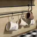 ANIASOM 12Pcs S Hooks Hanging 4 inch Heavy Duty Large S Hooks, Reversible Black Metal S Shaped Hooks, Utility Hooks, Heavy Duty Hanging Hooks for Kitchen, Bathroom, Garden, Indoor, Outdoor