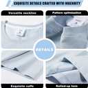 ZVX Men's Stripe Short Sleeve T-Shirt Mens Classic Casual Stripe Loose Shirts (Green, M)