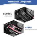 RT-TCZ for Jeep JL Gear Shift Cup Holder Panel Trim Cover for Jeep Wrangler JL JLU 2018 up for Gladiator JT 2020 up Pink Interior Accessories