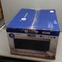 GE Countertop Microwave Oven, 1,150-watt Capacity, 1.6 Cubic Ft., 8 Auto Setting Cooking Settings, Child-Lock Technology, Kitchen Essentials for the Countertop, Dorm Room or Apartment, Stainless Steel