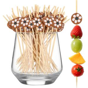 Bokon 200 Pcs De Barro Cocktail Picks Mexicanos Cielito Lindo Party Decoration Long Toothpicks Sandwich Appetizer Charcuterie Skewers Decorative Bamboo Sticks for Birthday Wedding Party