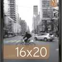 MCS Trendsetter 16x20 Poster Frame Black High-Gloss, Vertical & Horizontal Wall Hanging Large Picture Frame for Photos, Posters & Art Prints (1-Pack)