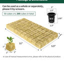 1" Rockwool Cubes for Hydroponics 200 Plugs with 50 Pack 1.5 inch Net Pots Hydroponics Supplies Cups for Rooting, Clone Plants, Starting Seeds, Ideal Rockwool for Hydroponic Growing, 12.6 x 7.91 x 4.53 inches