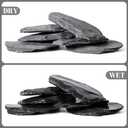 6.1-8.1 Inches Natural Slate Rock, 6 PCS Large Flat Aquarium Stones for Aquascaping, Terrariums, Reptile Tanks & Aquarium Décor