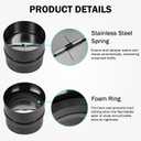 6 Inch Draft Blocker Backdraft Damper Duct Draft Stopper One-Way Airflow Ducting Insert Backflow Preventer Inline Fan Vent Deflector - Black