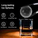 Clear Ice Ball Maker, 2.5" Large Round Ice Cube Mold for Whiskey, 8 Pack