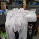 Trlyc 100 Pcs Spandex Chair Covers for Dining Chairs Stretch Polyester Dining Chairs Slipcovers for Wedding Party Decor Banquet Flat-Front Chair Cover (White)