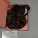 Ms Taj 11 Inch Short Wavy Hair Topper for Women with Thinning Hair, Synthetic Lightweight Breathable Hairpiece with 6.5"x6.5" Base, Instantly Adds Volume and CoverageDark Ash Brown with Highlights