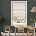 Cordless Room Darkening Mini Blinds for Indoor Windows - 18" W x 36" L - Alabaster, Over 1,400 Custom Sizes Starting at 9.97, 1" Vinyl Slats, Horizontal Window Blinds by Lumino