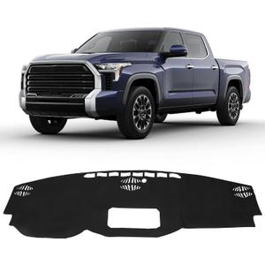 Dash Cover Fit for Toyota Tundra 2022-2026 | Faux leather dashboard cover dash mat, non-slip sunshield glare protector, interior accessory