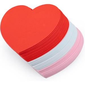 36 Pcs Foam Hearts Crafts Large 6 Inch Valentines Foam Heart Shapes Red Pink White Big Foam Hearts for Valentine's Day Wedding Mother's Day DIY Crafts Party Favors Home Decorations