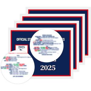 Mahjong Cards 2025, 4pcs Official Revision- Large Print, Easy-to-Read - American Mah Jongg Rule Card Set (Not 2026)