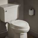 Kohler K-4647-47 Stonewood Molded-Wood with Color-Matched Plastic Hinges Elongated Toilet Seat, Almond
