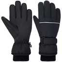 YUHAN PRETTY Kids Winter Ski Gloves Waterproof Children Girls Boys Fleece Thermal Snowboard Snow Gloves Mittens for Cold Weather(9-11Years)