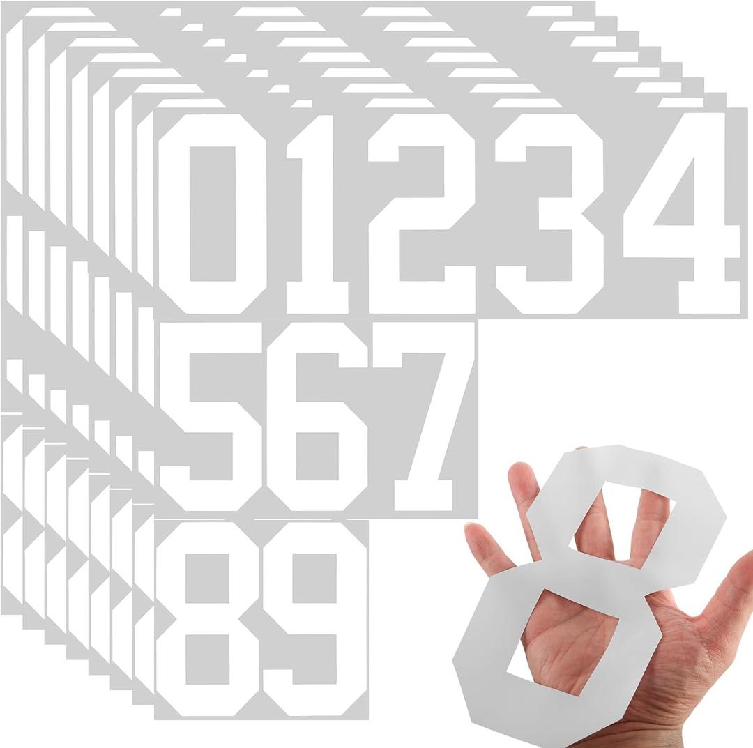 TaoBary 8 Sheets Mailbox Numbers Stickers Waterproof Vinyl Number Stickers Self Adhesive 0-9 Vinyl Decals for Car/Home/Residence(8 Inch,White)