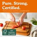Non Toxic Cutting Boards - Cutting Board Set Free of Mineral Oil, Made of FSC Acacia Wood - Cutting Boards for Kitchen - Includes 3 Chopping Boards. By Ziruma