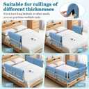 Hospital Bed Rail Covers Padded Foam Bed Rail Bumper Padding Elderly Adults Bedside Fall Protector Pads Seniors Safety Guard Bed Railing Cushion Pad Cover Only(Thicken 1pc)