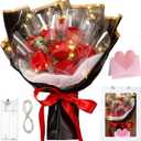 Thiccywoov Graduation Flower Bouquet Kit, 2026 DIY Artificial Flower Bouquets, Roses Bouquet for Wife, Mom, Grandma and Girlfriend, Anniversary and Birthday Present for Women