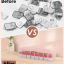 P-80 Daily Contact Lens Organizer with Remover & Tweezer, Disposable Lens Dispenser, Clear Plastic Box for All Brands (Pink)