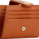 GEEAD Small Wallets for Women Slim Bifold Credit Card Holder Minimalist Zipper Coin Pocket
