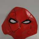 CrazyCatCos Red Hood Mask Resin Helmet Teens Adult Cosplay Halloween Costume Party Accessory