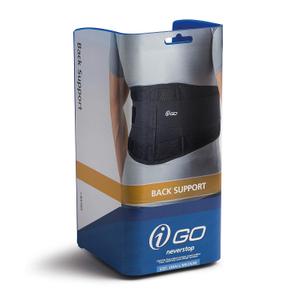 iGO Back Support, Black, Large/X-Large