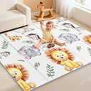 Noonkty 71x59 Foldable Foam Baby Play Mat for Floor, Babies Activity Tummy Time Playmat, Kids Non Toxic Foam Thick Play Mat for Baby, Toddlers, Waterproof & Anti-slip Crawling Mats
