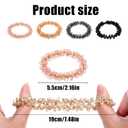 4 Pcs Rhinestone Hair Ties, Sparkly Beaded Scrunchies Crystal Elastic Ponytail Holders Hair Accessories for Women