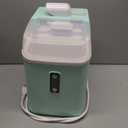 NEWBULIG Nugget Ice Makers Countertop, Portable Nugget Ice Machine, Ready in 6 Mins, 24lbs in 24Hrs, Auto-Cleaning, with Basket and Scoop, for Home, Kitchen, RV, Camping, Green (14.5"*13.7"*10.4")