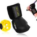 Golf Swing Trainer, Golf Training Aid with Training Aid Ball, Improve Your Golf Swing Technique The Golf Wrist Training Aid, Golf Grip Trainer for Beginners and Pros Golfer (Yellow)