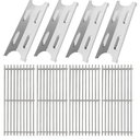 BQMAX Replacement Parts Kit for Master Forge BG179A, Stainless Steel Cooking Grid Grates and Heat Plates Grill Parts for Master Forge BG179A, BG179AO Grill Parts
