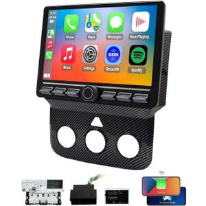 4G Network Radio for Dodge RAM 2013 2014 2015 2016 2017 2018 Upgrade,Carbon Fiber Style,QLED Touch Screen Stereo Replacement,Wireless carplay Android auto