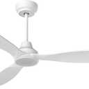 52 Inch White Ceiling Fans with Lights and Remote, Quiet DC Motor 3 Blade Indoor High CFM Modern Ceiling Fan for Bedroom Living Room