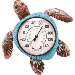 MUMTOP Outdoor Thermometer, Turtle Outside Wall Thermometer for Patio Yard Garden