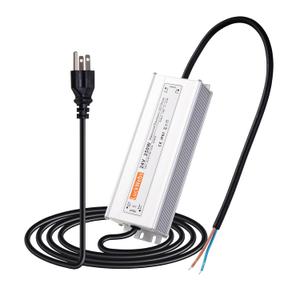 LED Driver 24V250W Waterproof Power Supply AC 90-130V to DC 24V10.4A Low-Voltage IP67 Transformer Suitable for Indoor Outdoor LED Strip Lights and Any 24V DC High-End Equipment
