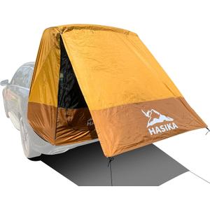 Hasika SUV Tailgate Tent - 2 Person Car Camping Awning, 3000mm Waterproof & UPF 50+ -Portable Hatchback Tent for Couples & Pet Owners, 2-Min Setup Road Trip Essentials Yellow