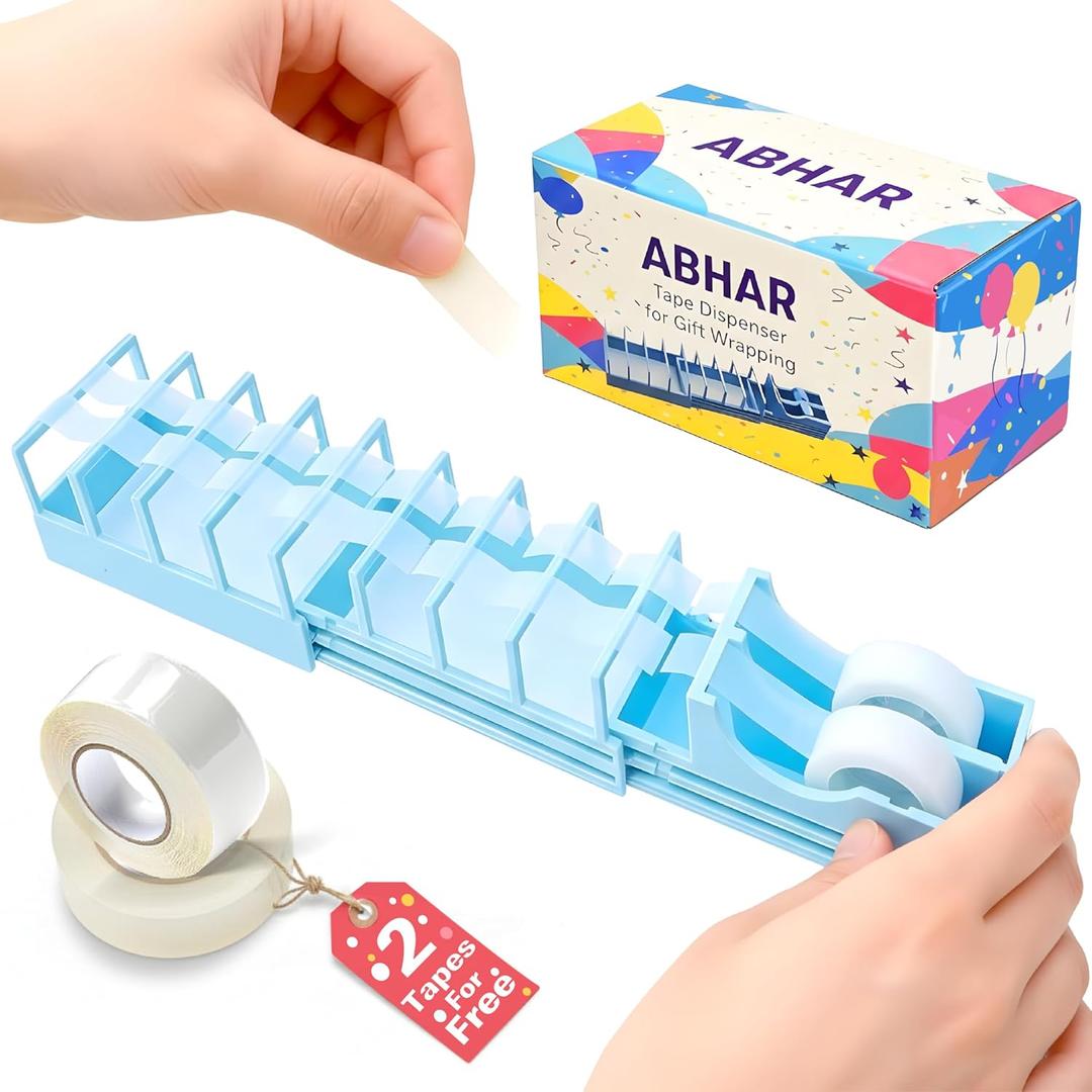 Double Tapes Dispenser 18 Tape Strips in Second Elegant Packaging for Unique Valentines Day Gifts for Her Him Women Men Adults Cutter Tools Effortless Compact Craft Paper
