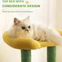 Made4Pets Cat Tree, Small Cat Tower for Indoors Cats, Cute Wood Kitty Condo with Scratching Post and Pad, 29" Multi-Level Modern Activity Climbing Furniture for Small and Medium Cats, Green