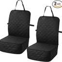 Pack Dog Car Seat Cover, Waterproof 600D Oxford Pet Car Front Seat Protector with Side Flaps, Nonslip ScratchProof Captain Chair Seats Cover for Cars Trucks SUVs, Standard Size