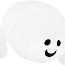 JOYIN Halloween Inflatable Outdoor Decorations, 4.5ft Inflatable Cute Ghost Decoration Lying On The Roof with LEDs, Halloween Blow Up Yard Decor for Parties Roof Decor White