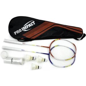Badminton Racket Set - Lightweight Aluminum Head Rackets with Steel Shaft, Feather Shuttlecocks, Durable Carrying Case - Perfect for Outdoor Games, Adults, Kids, and Family Fun, Set of 2