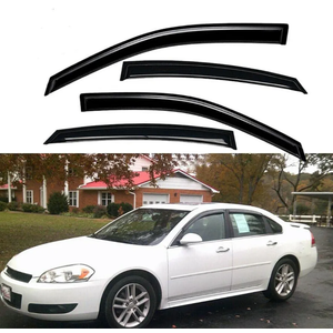 Original 4pcs Window Shade, Outside Mount Tape-On Rain Guards Set, Window Visors Compatible with 2006-2013 Chevy Impala All Models 2014-2016 Chevrolet Impala Limited Model Only 94843