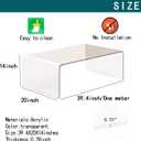 Acrylic Thick Coffee Table for Living Room. 39" Modern Minimalist Rectangular and Clear End Table.Easy to Clean and Safe Rounded Edges (39.4" W x 20" D x 14" H)