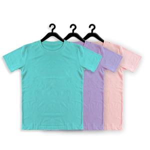 Pastel Shirt, Pack of 3 Aqua, Peach, Lavender - Size 11-12yr