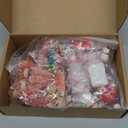 96 Pcs Miniature Ornaments for Snow Globe Kit DIY Christmas Village Decoration Christmas Figurines Mini Ornaments with Snowman Reindeer Santa Claus Snowflake(Pink)