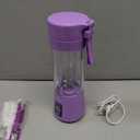 Portable Blender Cup,Electric USB Juicer Blender,Portable Juicer For Shakes and Smoothies, juice,380ml, Six Blades Great for Mixing,light purple